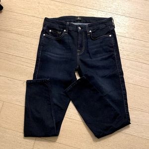 7 for all mankind skinny ankle jeans, size 29